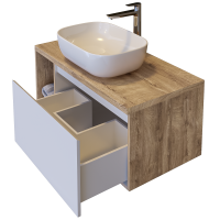 Долен шкаф за баня Касаи отворен