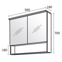 Горен шкаф за баня Касаи