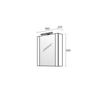 Горен шкаф за баня Хюстън размери