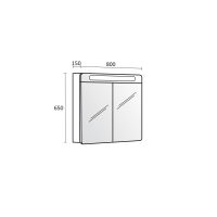 Горен шкаф за баня Монако размери