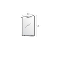 Огледало за баня Смайл размери