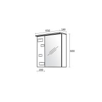 Горен шкаф за баня Сънлайт размери