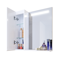 Горен шкаф за баня Арте отворен