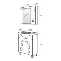 Комплект шкафове за баня Дея