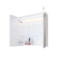 Горен шкаф за баня Ели бял отворен