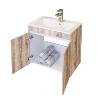 Долен шкаф за баня Ели дървесен отворен