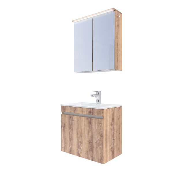 Комплект шкафове за баня Ели дървесен