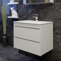 Долен шкаф за баня Ема бял интериор