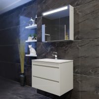 Комплект шкафове за баня Ема бяло интериор