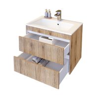 Долен шкаф за баня Ема дървесен отворен