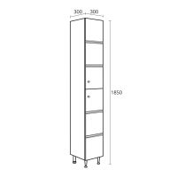 Шкаф за баня колона Етна размери