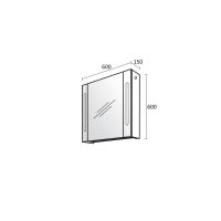Шкаф за баня с огледало Гранд размери