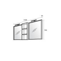 Голен шкаф Калахари размери