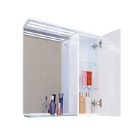 Горен шкаф за баня Корнер отворен