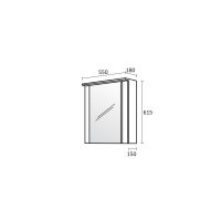 Горен шкаф за баня Кристин размери