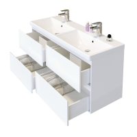 Шкаф за баня с две мивки Крюгер отворен