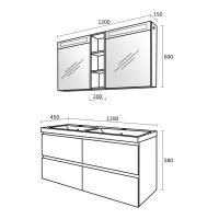 Комплект шкафове за баня Крюгер