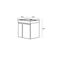 Шкаф за баня с мивка Модена размери