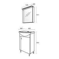 Комплект шкафове за баня Модо