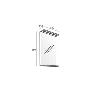 Шкаф за баня с огледало Тулан размери