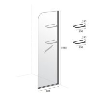 Параван за баня Класик-Р размер