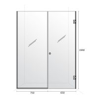 Душ-преграда Толедо-Р размер