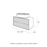 Долен шкаф за баня Гранада размери