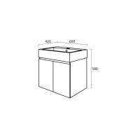 Долен шкаф за баня Лагос размери