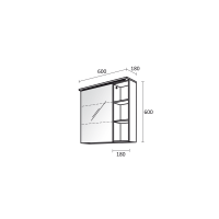 Горен шкаф за баня Лагос размери