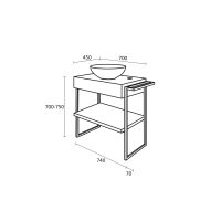 Долен шкаф за баня Атланта размери