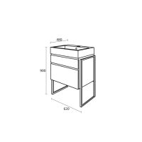 Долен шкаф за баня Детройт размери