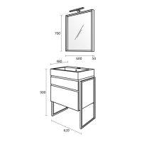 Комплект шкафове за баня Детройт размери
