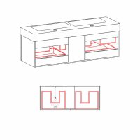Комплект шкафове за баня Калахари