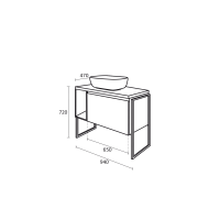 Долен шкаф за баня Маями размери