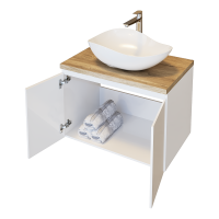 Долен шкаф за баня без мивка Либеро отворен с Roca Ohtake