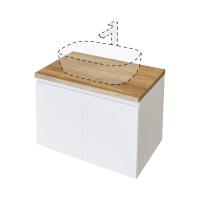 Долен шкаф за баня без мивка Либеро