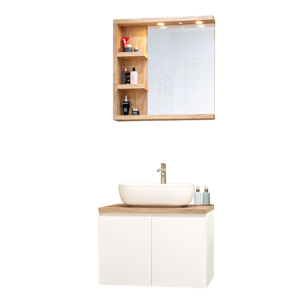 Комплект шкафове за баня без мивка Либеро с Roca Ohtake