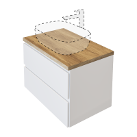 Долен шкаф за баня Версо без мивка